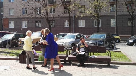 Минские члены БХД провели акцию к Дню печати (фото)