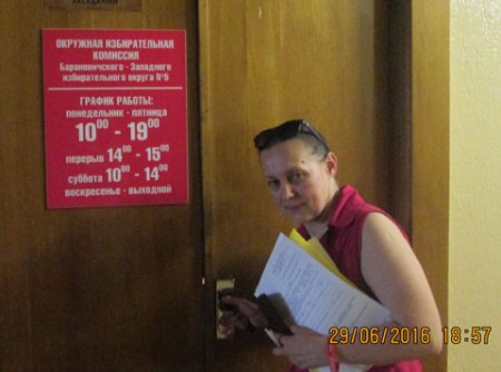 Татьяна Малащенко не смогла подать документы на регистрацию инициативной группы – не работала комиссия