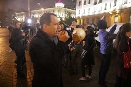Павел Севярынец выступіў на акцыі супраць вучэнняў "Захад-2017"