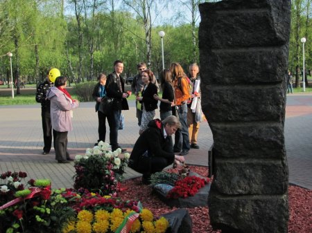 Актывісты БХД ушанавалі памяць ахвяраў аварыі на ЧАЭС (фота)