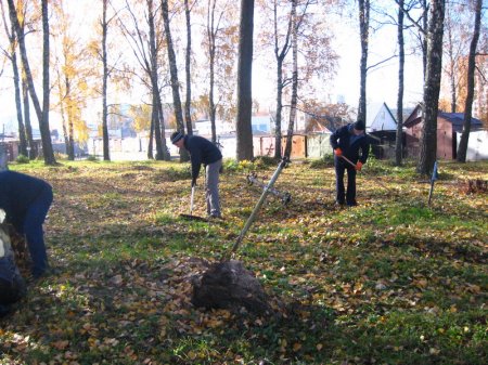 Дзяды в Витебске: активисты БХД навели порядок на заброшенном кладбище (фото)